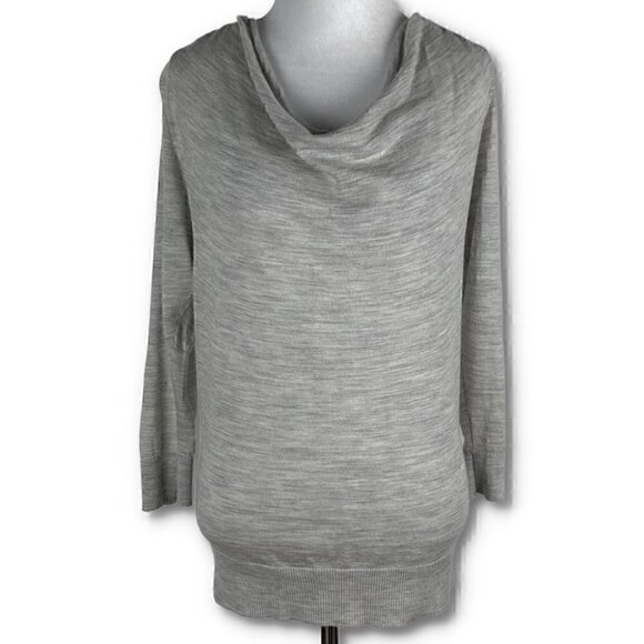 Club Monaco Womens top size XS 100% wool gray open back cowl neck - Picture 1 of 10